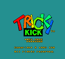 Tricky Kick Title Screen